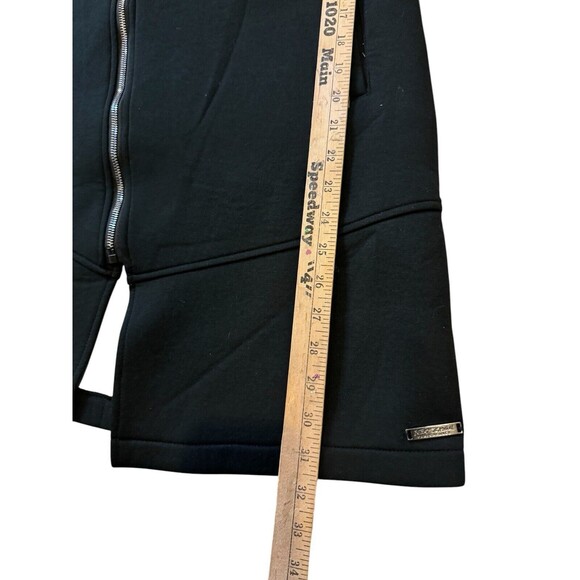 Betsey Johnson hooded jacket women’s longline scuba jacket sz small Asymmetrical - Picture 6 of 16